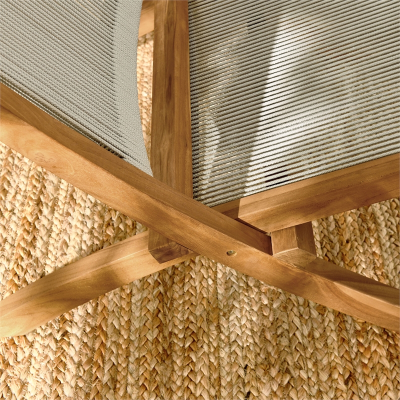 Vienna Folding Accent Lounge Chair in Natural Natural