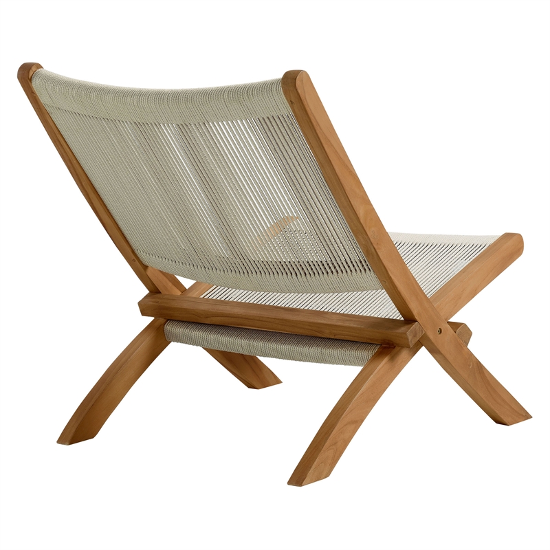 Vienna Folding Accent Lounge Chair in Natural Natural