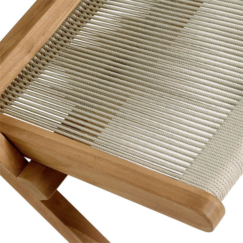 Vienna Folding Accent Lounge Chair in Natural Natural