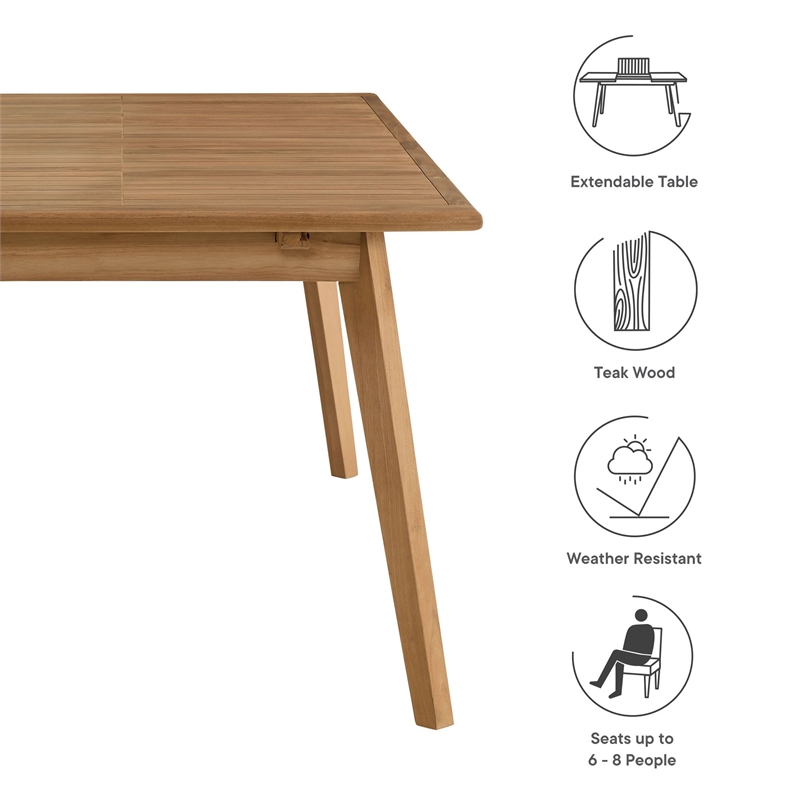 Vienna Extendable Dining Table in Natural