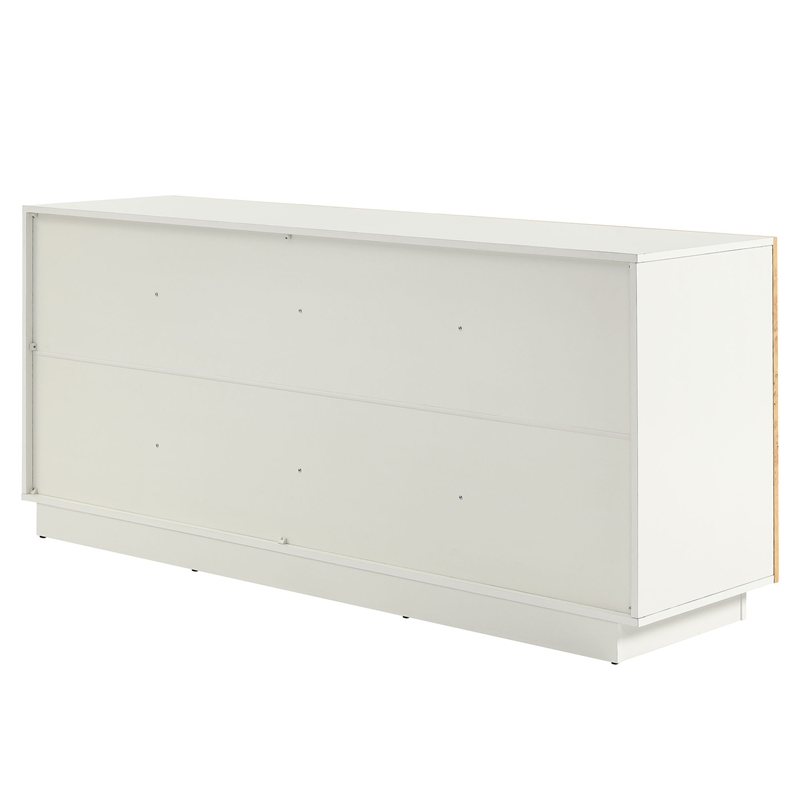 Abel Sideboard Buffet TV Stand in White Bleached Burl