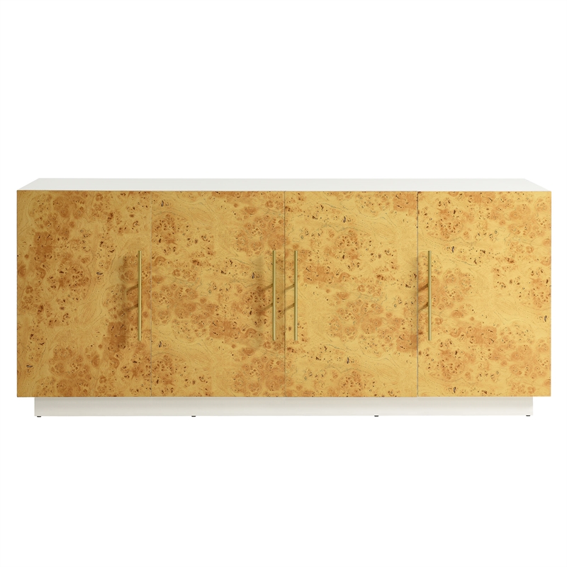 Abel Sideboard Buffet TV Stand in White Bleached Burl