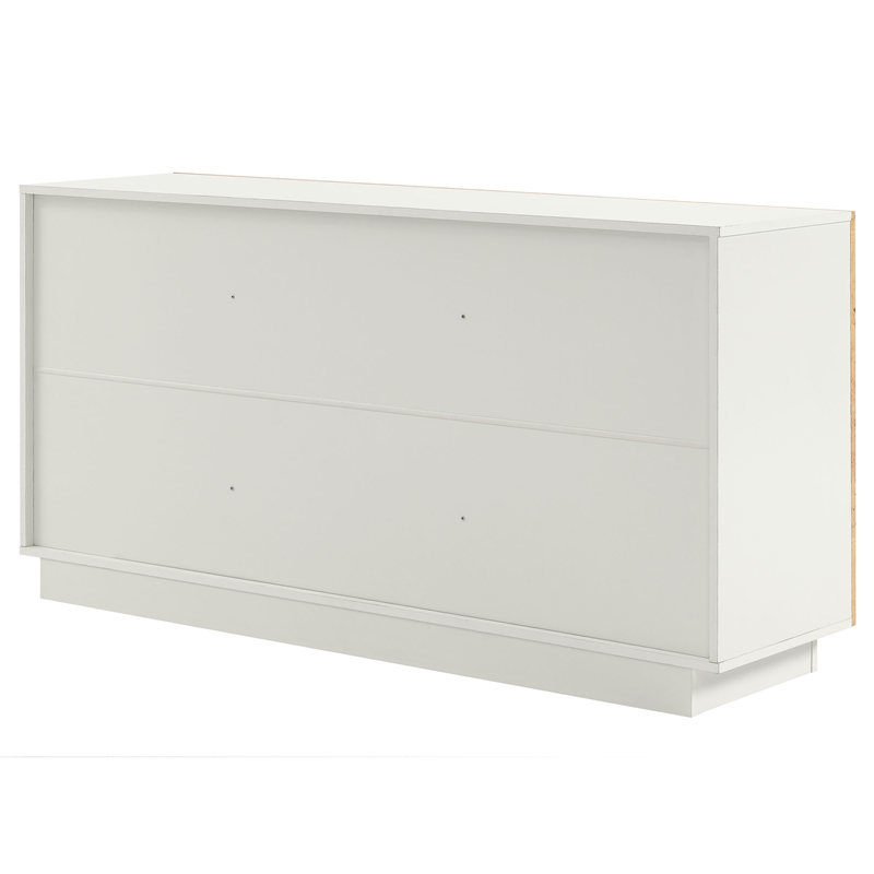 Abel Sideboard Buffet TV Stand in White Bleached Burl