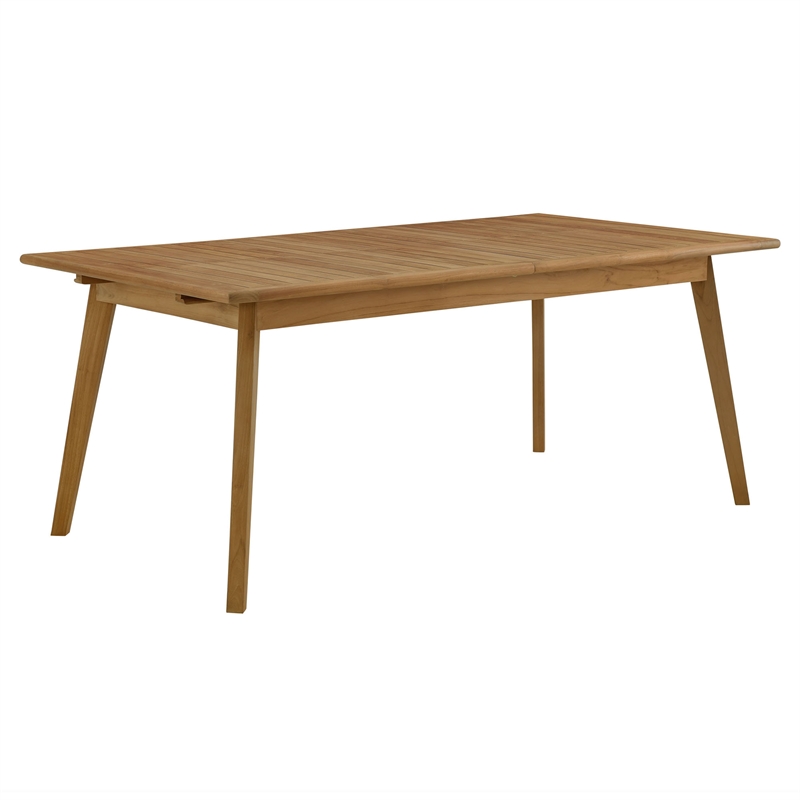 Vienna 7-Piece Dining Set with Armless Chairs in Natural Natural