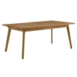 Vienna 7-Piece Dining Set with Armless Chairs in Natural Natural