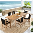 Vienna 7-Piece Dining Set in Natural Black