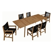 Vienna 7-Piece Dining Set in Natural Black