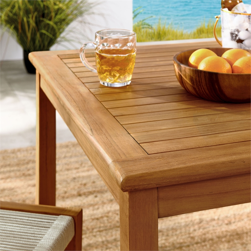 Vienna 3-Piece Dining Set with Armless Chiars in Natural Natural