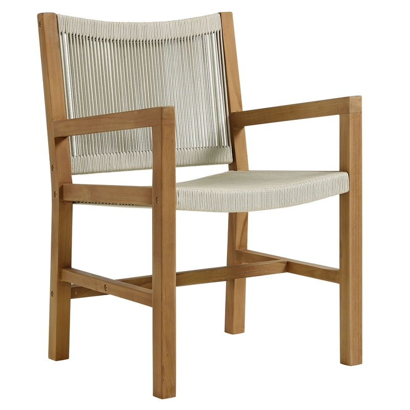 Vienna 3-Piece Dining Set with Armchairs in Natural Natural