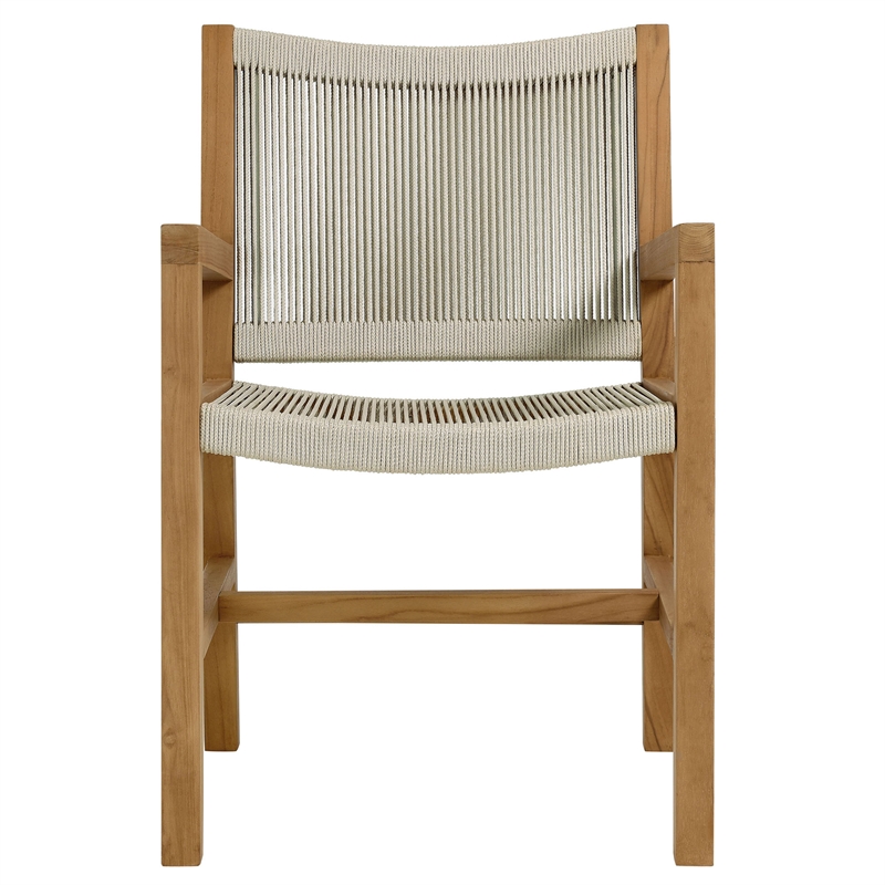 Vienna 3-Piece Dining Set with Armchairs in Natural Natural