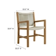 Vienna 3-Piece Dining Set with Armchairs in Natural Natural