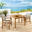 Vienna 3-Piece Dining Set with Armchairs in Natural Natural