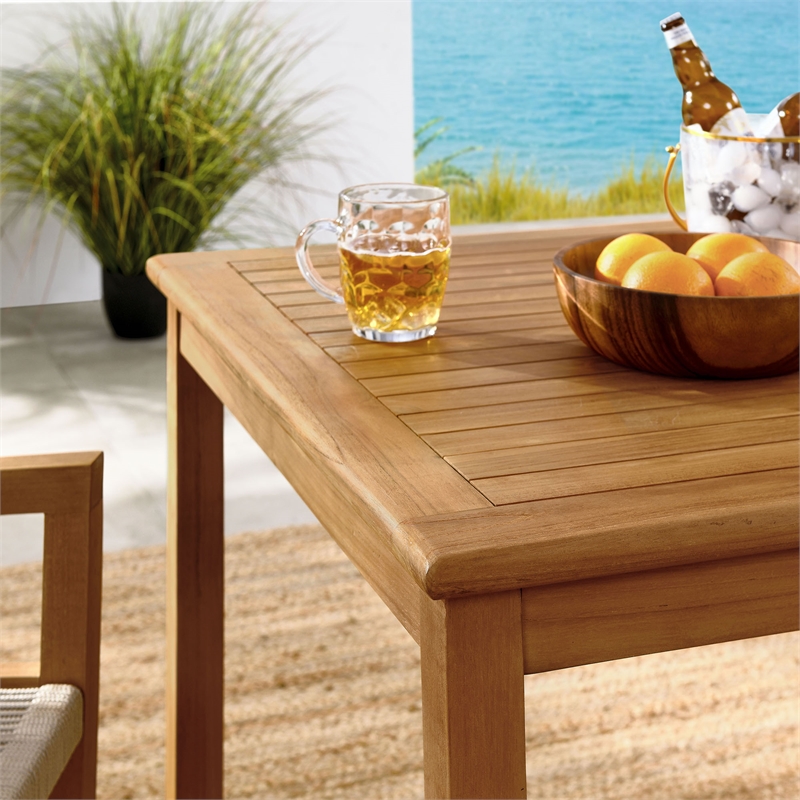 Vienna 3-Piece Dining Set with Armchairs in Natural Natural