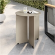 Modway Tecton Powder-Coated Aluminum Patio End Table in Khaki