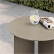 Modway Tecton Powder-Coated Aluminum Patio End Table in Khaki