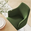 Lippa Swivel Dining Armchair in White Moss Green