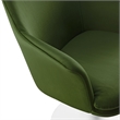 Lippa Swivel Dining Armchair in White Moss Green