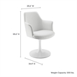Modway Lippa Vegan Leather Upholstered Swivel Dining Armchair in White White