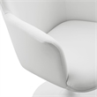 Modway Lippa Vegan Leather Upholstered Swivel Dining Armchair in White White
