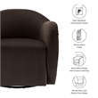 Compose Swivel Armchair in Chocolate Brown