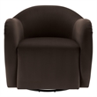 Compose Swivel Armchair in Chocolate Brown