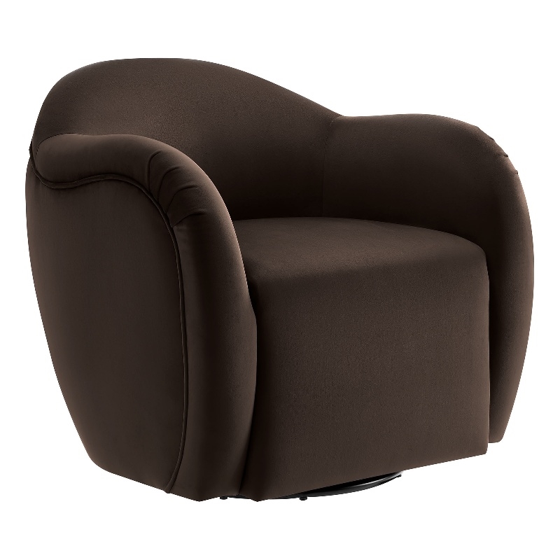 Compose Swivel Armchair in Chocolate Brown