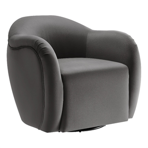 Compose Swivel Armchair in Storm Gray