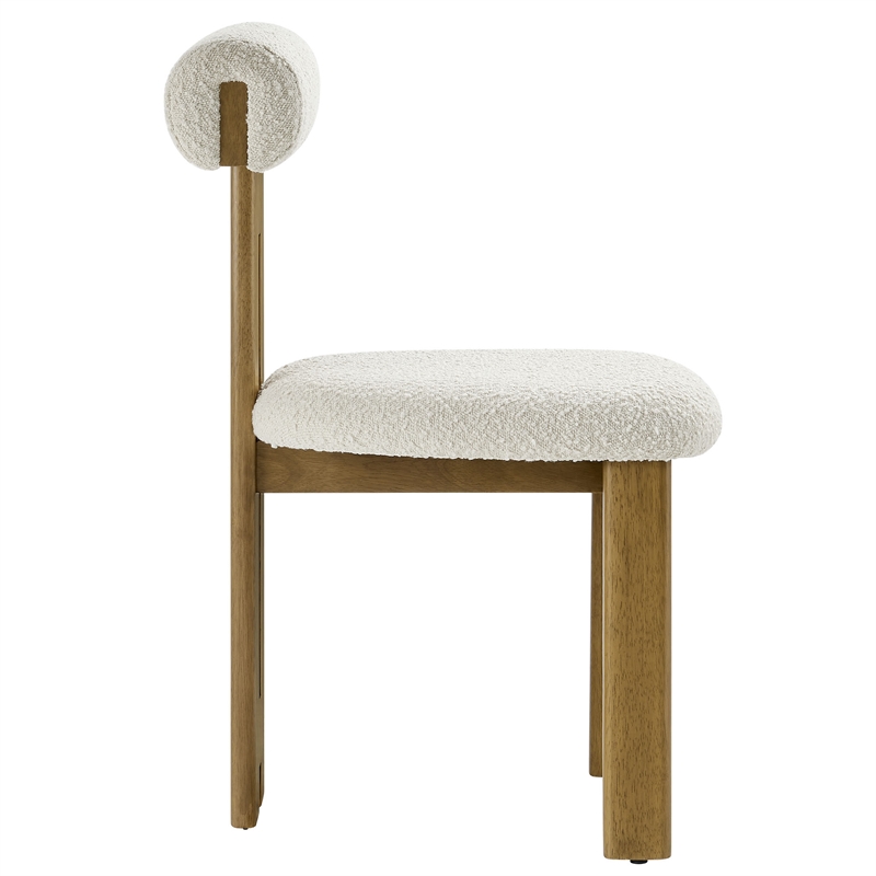 Torian Dining Chair Set of 2 in French Oak Ivory