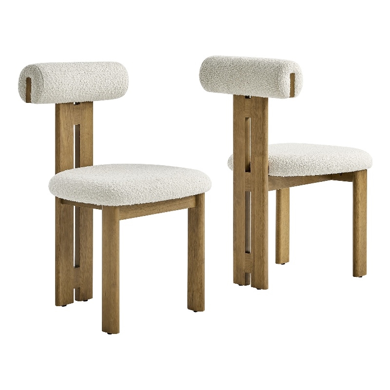 Torian Dining Chair Set of 2 in French Oak Ivory