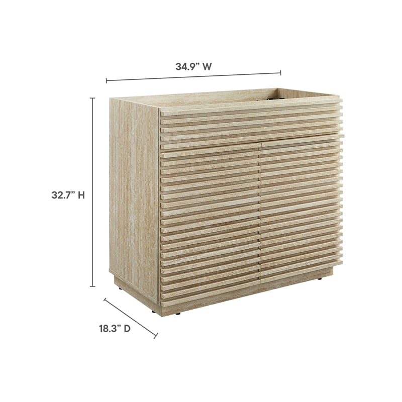 Render Bathroom Vanity Cabinet (Sink Not Included) in Travertine