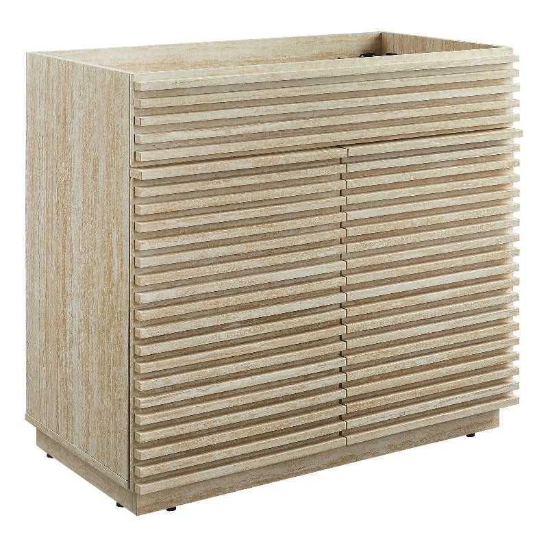 Render Bathroom Vanity Cabinet (Sink Not Included) in Travertine