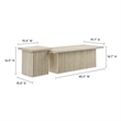 Render Coffee Tables Set of 2 in Travertine