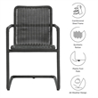 Abacus Dining Chairs Set of 2 in Slate