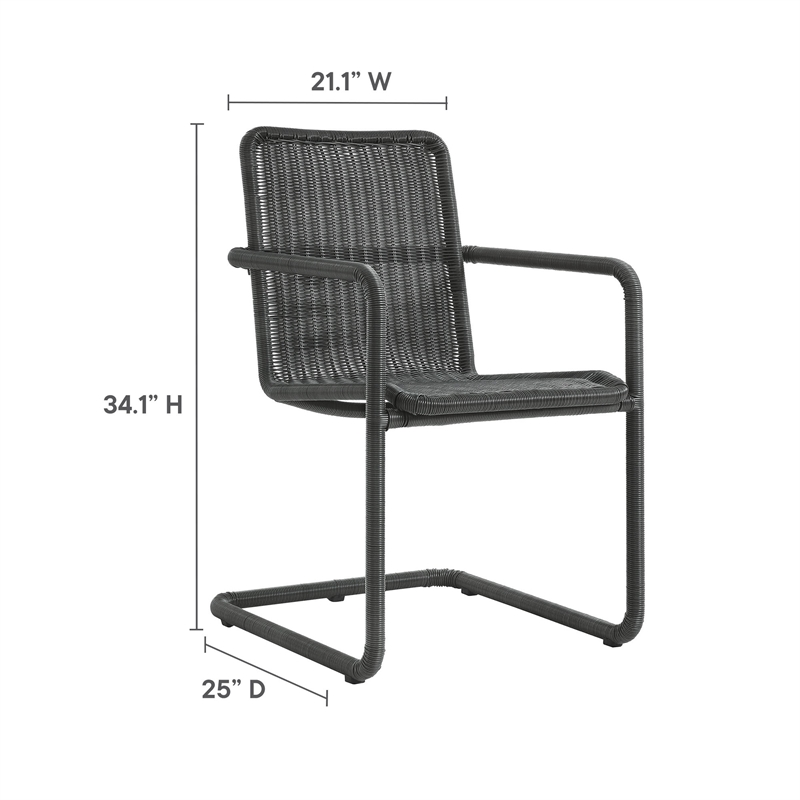 Abacus Dining Chairs Set of 2 in Slate