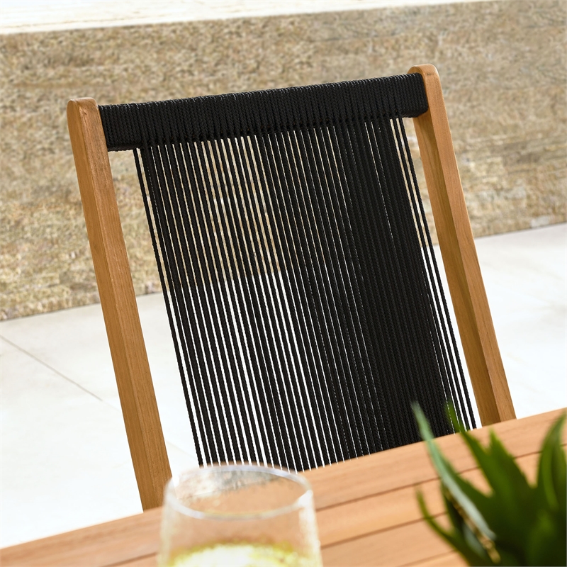 Vienna Folding Chairs Set of 4 in Natural Black