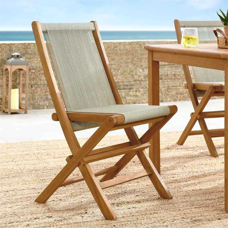 Vienna Folding Chairs Set of 4 in Natural Natural