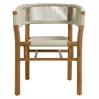 Vienna 7-Piece Dining Set with Curved-Back Armchairs in Natural Natural