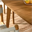 Vienna 5-Piece Dining Set with Curved-Back Armchairs in Natural Natural
