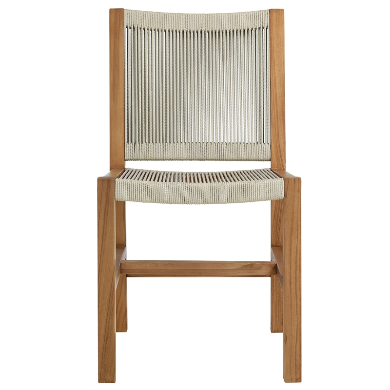 Vienna 5-Piece Dining Set with Armless Chairs in Natural Natural