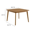 Vienna 5-Piece Dining Set with Armless Chairs in Natural Natural