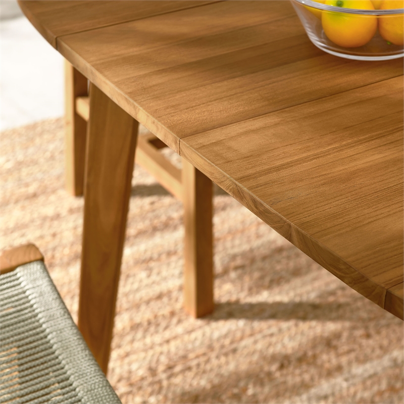 Vienna 5-Piece Dining Set with Armless Chairs in Natural Natural