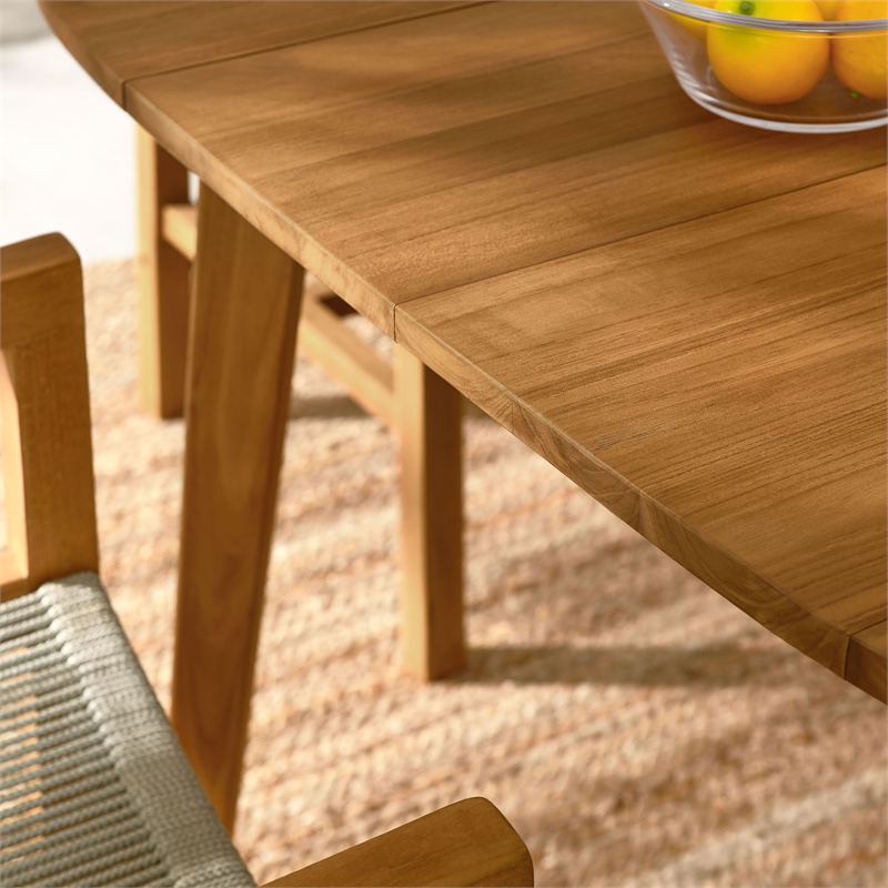 Vienna 5-Piece Dining Set with Armchairs in Natural Natural
