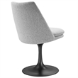 Lippa Swivel Dining Chair in Black Light Gray