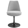 Lippa Swivel Dining Chair in Black Light Gray