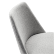 Lippa Swivel Dining Chair in Black Light Gray