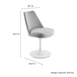Lippa Swivel Dining Chair in White Light Gray