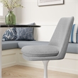 Lippa Swivel Dining Chair in White Light Gray