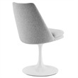 Lippa Swivel Dining Chair in White Light Gray
