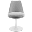 Lippa Swivel Dining Chair in White Light Gray