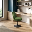 Lippa Swivel Dining Chair in Black Moss Green